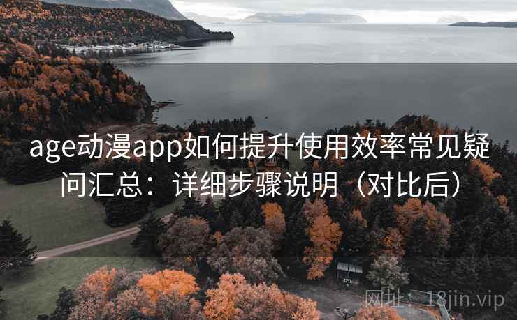 age动漫app如何提升使用效率常见疑问汇总：详细步骤说明（对比后）
