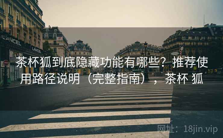 茶杯狐到底隐藏功能有哪些？推荐使用路径说明（完整指南），茶杯 狐