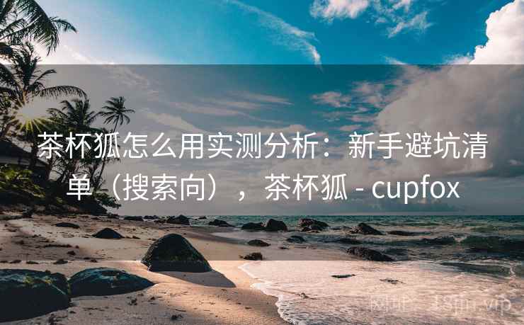茶杯狐怎么用实测分析：新手避坑清单（搜索向），茶杯狐 - cupfox
