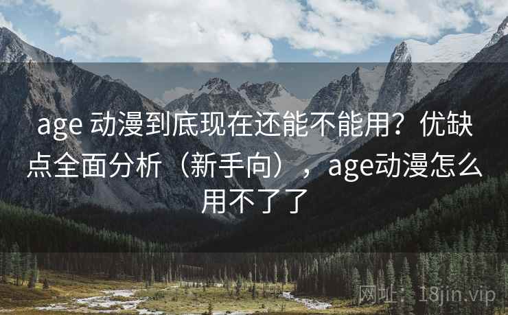 age 动漫到底现在还能不能用？优缺点全面分析（新手向），age动漫怎么用不了了