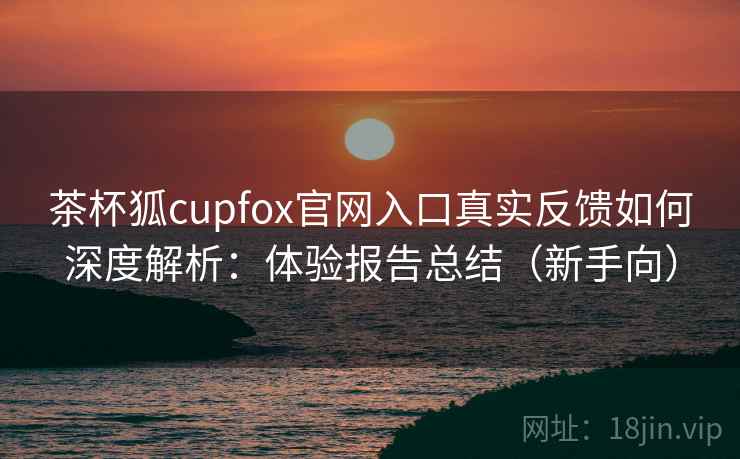 茶杯狐cupfox官网入口真实反馈如何深度解析：体验报告总结（新手向）